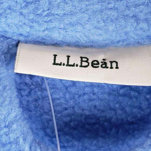 LL Bean Robe Fleece Blue Wrap Tie Belt Pockets Size Womens XLP New Cozy - Picture 11 of 12